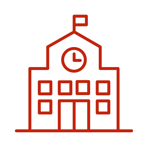 icon of a school building to represent our institutional junk removal services 