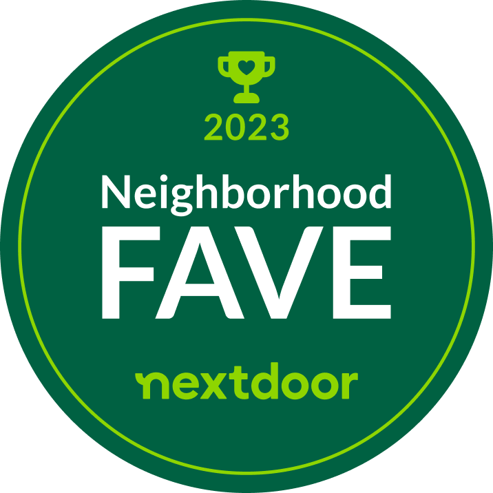 logo for 2023 nextdoor neighborhood fave for junk removal frederick md